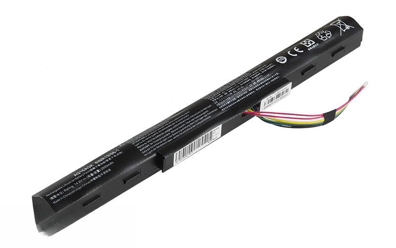 AS16A5K AS16A7K AS16A8K 14.6V 38Wh Li-Poly Battery for Acer Aspire E 15 E5-575G E5-475G E5-523G E5-553G E5-774G F5-573G F5-771G – Front view top 45° angle