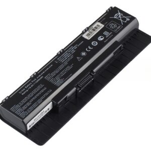 ASUS N46 N56 N76 Battery (P/N: A31-N56 A33-N56 A32-N56 A32-N46) 10.8V 56Wh 6-Cell – Front view top 45° angle