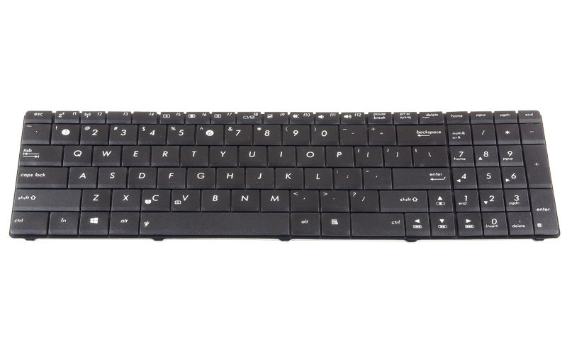 ASUS&nbsp;N61 N53 N61V N60 N61J Keyboard (P/N: MP-07G73US-528) – Front view – keys & layout