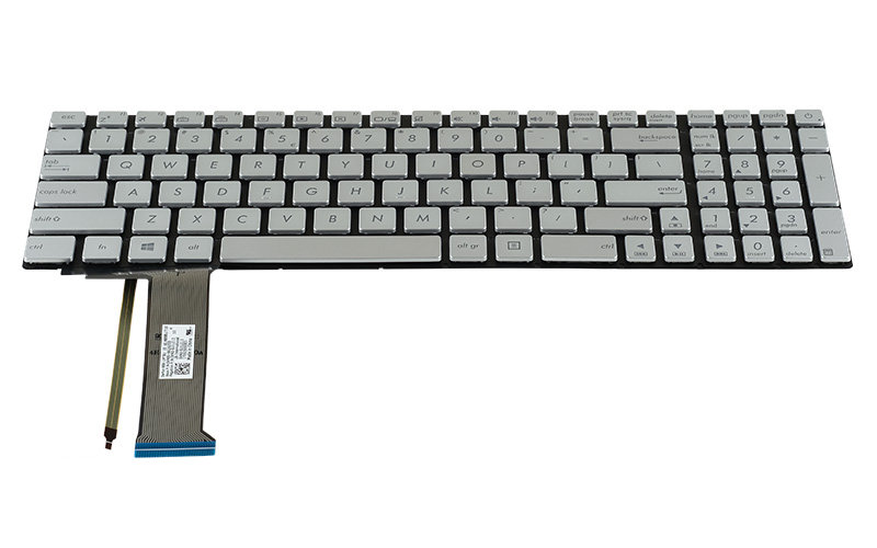 ASUS VivoBook Pro N552V N552VX N552VW N551VW Keyboard – Front view – keys & layout