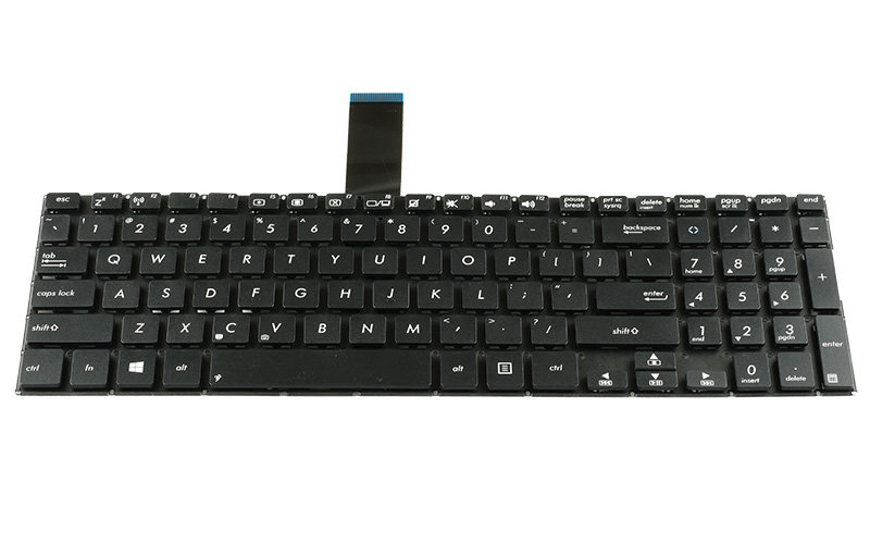 ASUS VivoBook S551LA S551LB S551LN V551LA V551LB V551LN R553LN K551LA K551LB K551LN Keyboard – Front view – keys & layout