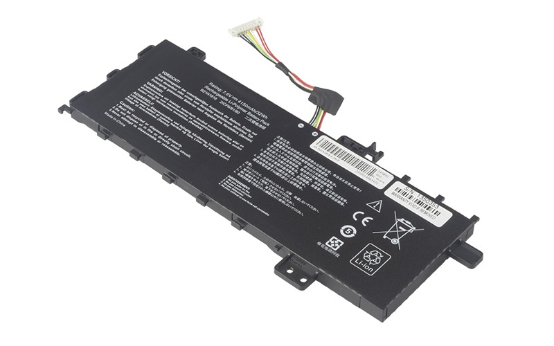 B21N1818 Battery for ASUS VivoBook 15 X512UA F512FB A512FA VivoBook 17 X712FA (7.6V 32Wh 2-Cell Li-Poly) – Front view top 45° angle