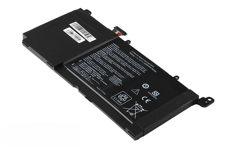 B31N1336 C31-S551 Battery for ASUS VivoBook S551L R553L R553LF K551LN (11.1V 44Wh) – Front view top 45° angle