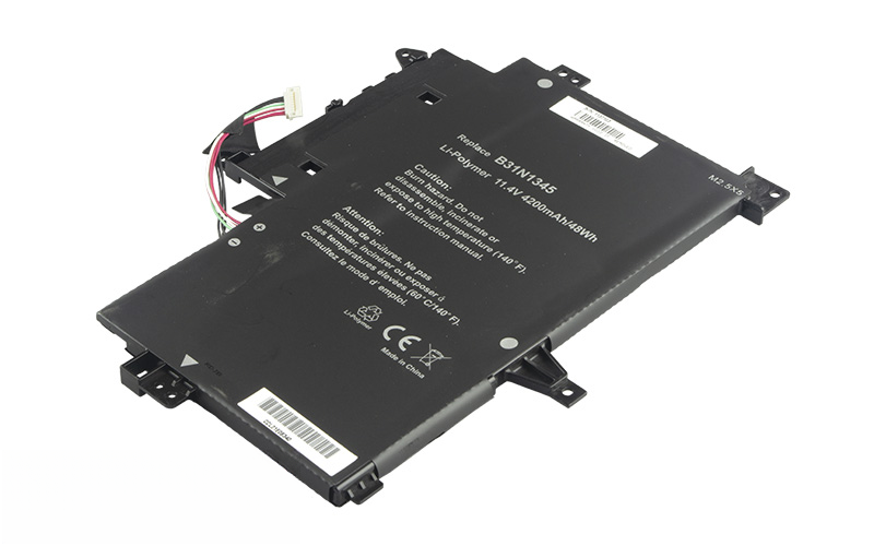B31N1345 Battery for ASUS Transformer Book Flip TP500LA TP500LB TP500LN (11.4V 39Wh Li-Poly) – Front view top 45° angle
