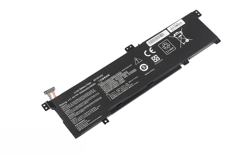 B31N1424 Battery for ASUS K401L K401U A401L (11.4V 39Wh 3-Cell Li-Poly) – Front view top 45° angle