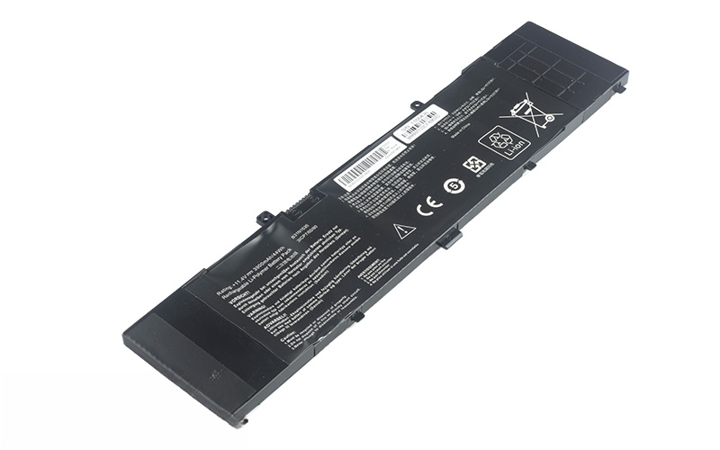 B31N1535 Battery for ASUS ZenBook UX310UA UX410UA (11.4V 44Wh 3-Cell Li-Poly) – Front view top 45° angle