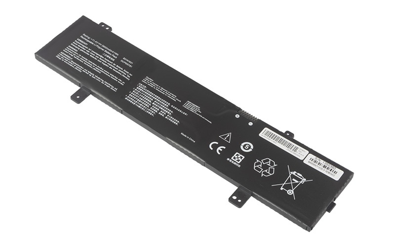 B31N1631 Battery for ASUS VivoBook 15 X505ZA X505BA F505BA F505ZA (11.4V 41Wh 3-Cell Li-Poly) – Front view top 45° angle