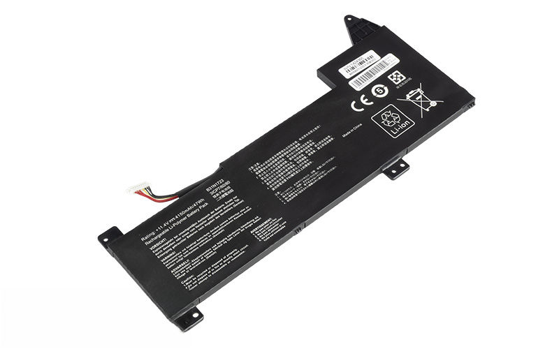 B31N1723 Battery for ASUS VivoBook F570ZD K570UD R570ZD X570UD (11.4V 47Wh 3-Cell Li-Poly) – Front view top 45° angle