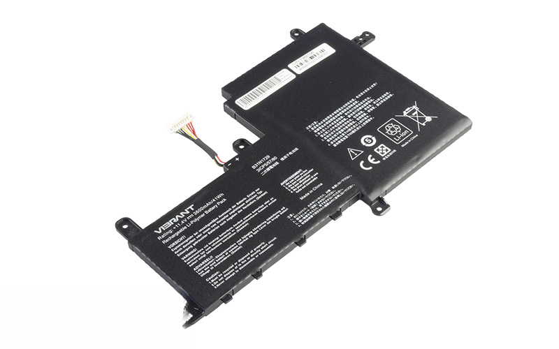 B31N1729 Battery for ASUS VivoBook S15 S530UA S530UN (11.4V 41Wh 3-Cell Li-Poly) – Front view top 45° angle
