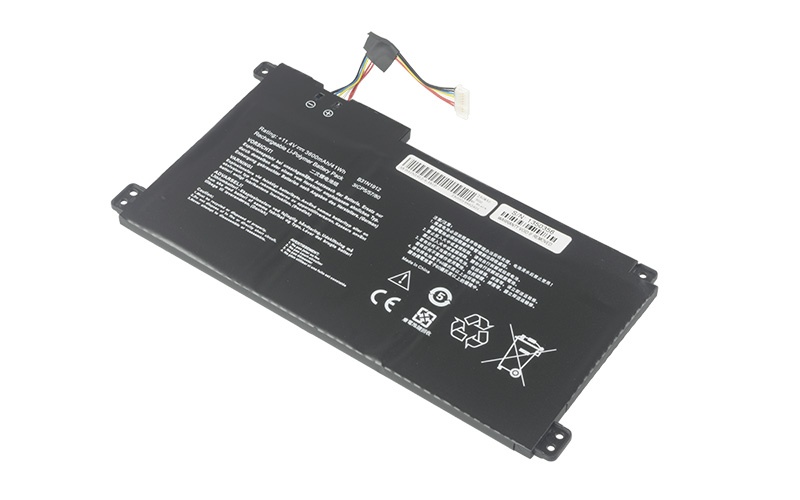 B31N1912 C31N1912 Battery for ASUS E410M E410MA E510M E510MA (11.4V 41Wh 3-Cell Li-Poly) – Front view top 45° angle