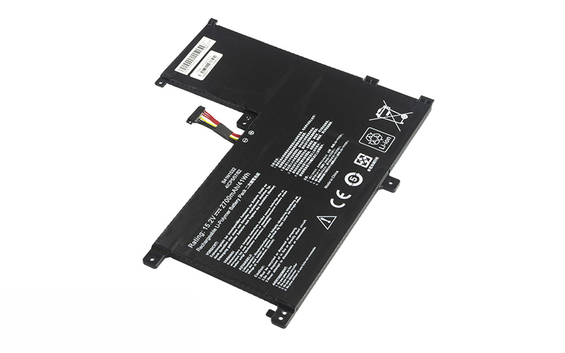 B41N1532 Battery for ASUS ZenBook Flip UX560UA Q504UA UX560CA (15.2V 41Wh 4-Cell Li-Poly) – Front view top 45° angle