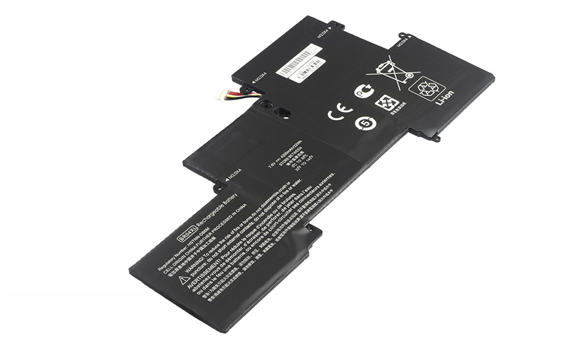 BR04XL 765605-005 HSTNN-DB6M Battery for HP EliteBook Folio 1020 G1 (7.6V 32Wh 4-Cell Li-Poly) – Front view top 45° angle