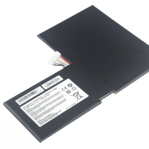 BTY-M6F Battery for MSI GS60 2PC 2PE 2PL 1QC 2QE Ghost Pro-606 MS-16H2 PX60 6QE (11.4V 52Wh 3-Cell Li-Poly) – Front view top 45° angle