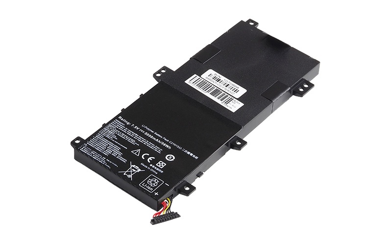 C21N1333 Battery for ASUS Transformer Book Flip TP550LA TP550LD R554L (7.5V 31Wh 2-Cell Li-Poly) – Front view top 45° angle