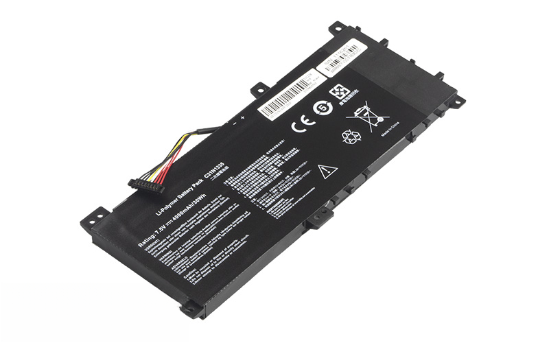 C21N1335 Battery for ASUS VivoBook S451L S451LN S451LA S451LB (7.5V 28.5Wh 2-Cell Li-Poly) – Front view top 45° angle