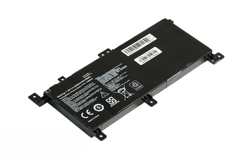 C21N1509 Battery for ASUS A556U X556UV X556UA X556UJ FL5900U (7.6V 35Wh 2-Cell Li-Polymer) – Front view top 45° angle