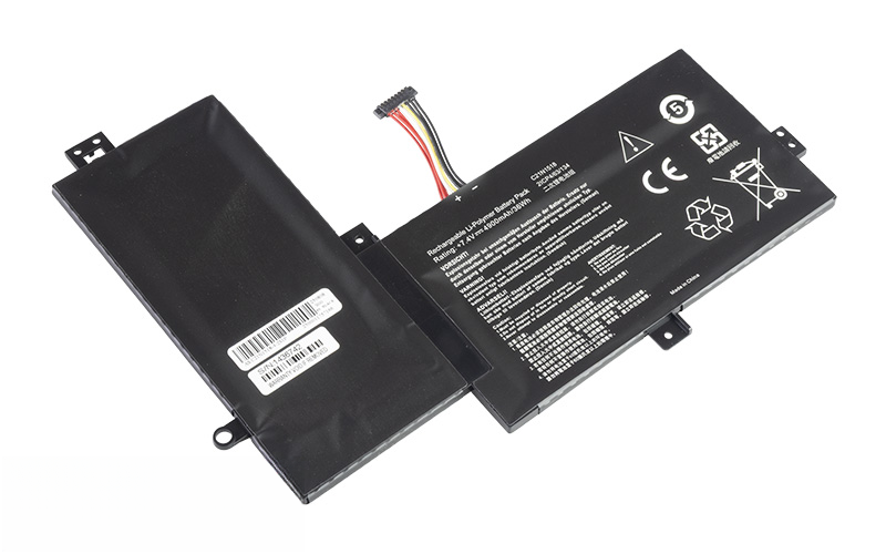 C21N1518 Battery for ASUS VivoBook Flip TP501 Series (7.4V 36Wh 2-Cell Li-Poly) – Front view top 45° angle