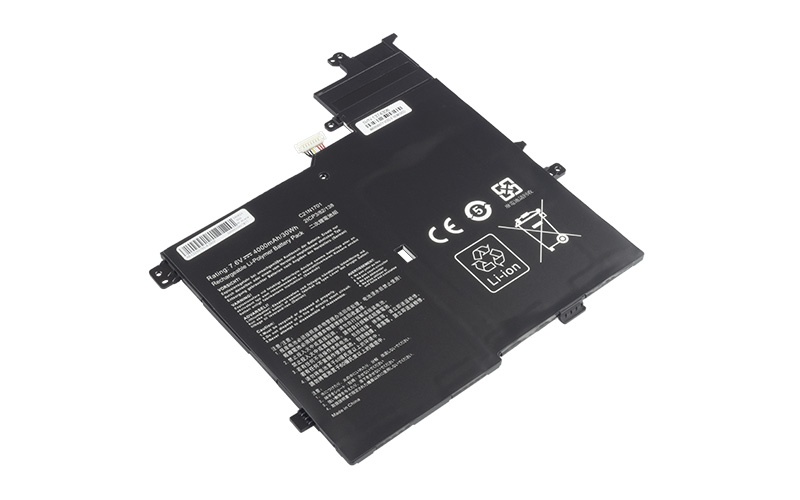 C21N1701 Battery for ASUS Vivobook S14 S406UA X406UA (7.6V 30Wh 2-Cell Li-Poly) – Front view top 45° angle