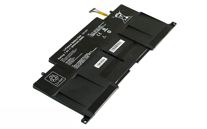 C22-UX31 Battery for ASUS ZenBook UX31A UX31E (7.4V 50Wh 4-Cell Li-Polymer) – Front view top 45° angle