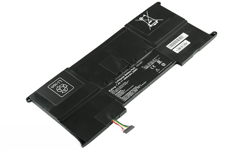 C23-UX21 Battery for ASUS ZenBook UX21 UX21A UX21E (7.4V 36Wh Li-Polymer) – Front view top 45° angle