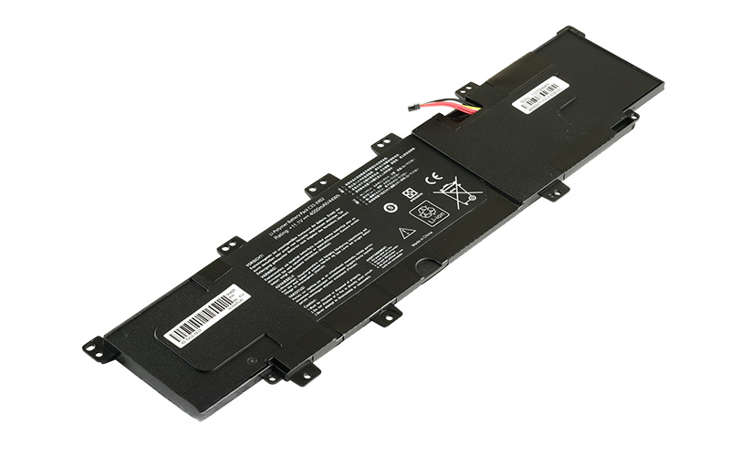 C31-X402 Battery for ASUS VivoBook S300C S300CA X402CA S400CA S400E (11.1V 39Wh 3-Cell Li-Polymer) – Front view top 45° angle