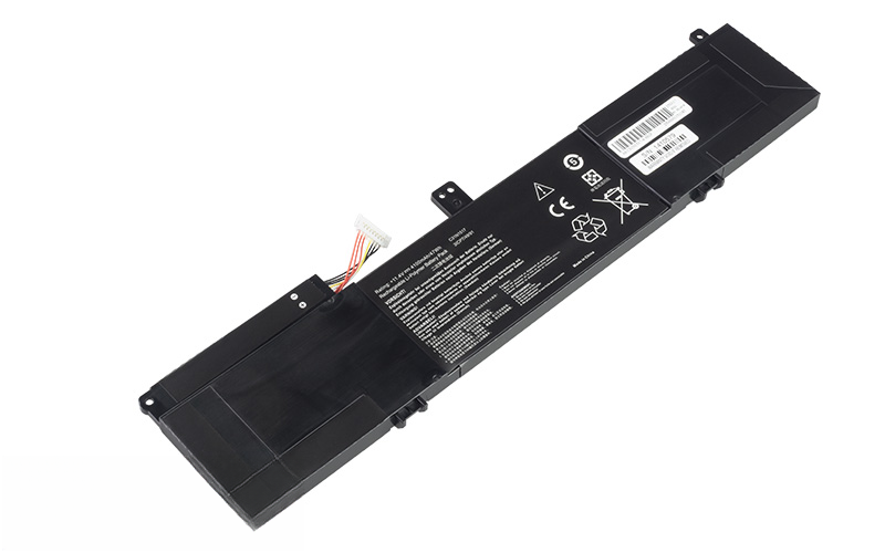 C31N1517 Battery for ASUS Vivobook Flip TP301 TP301UA (11.4V 47Wh 3-Cell Li-Poly) – Front view top 45° angle