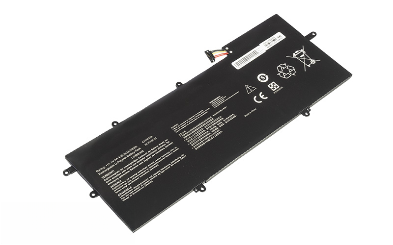 C31N1538 Battery for ASUS ZenBook Q324UAK Q324UAK UX360UA (11.1V 48Wh 3-Cell Li-Poly) – Front view top 45° angle