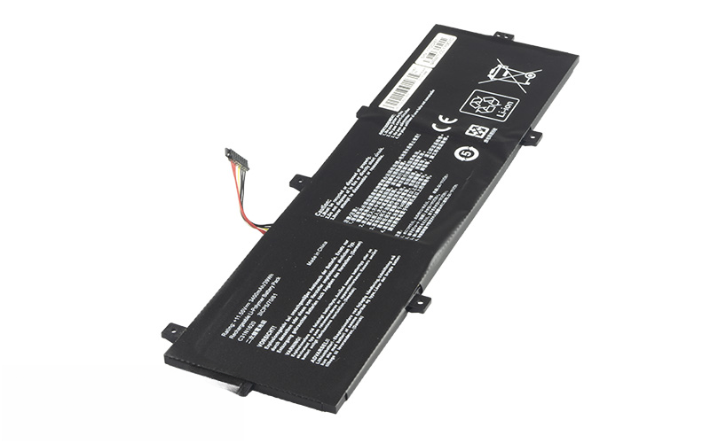 C31N1620 Battery for ASUS ZenBook UX430UA UX430UQ UX430UN ASUS PRO PU404UF (11.55V 39Wh 3-Cell Li-Poly) – Front view top 45° angle