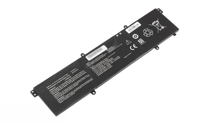 C31N1915 B31N1915 0B200-03760000 Battery for ASUS BR1100CKA BR1100FKA ExpertBook B1400C B1500CB (11.4V 41Wh 3-Cell Li-Poly) – Front view top 45° angle