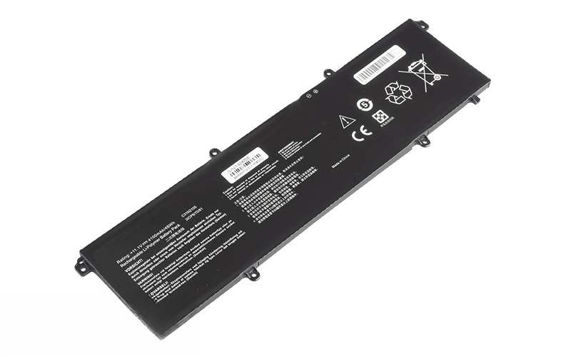 C31N2105 0B200-04140000 Battery for ASUS VivoBook S 15 OLED K3502ZA 16X M5602QA (11.1V 46Wh 3-Cell Li-Poly) – Front view top 45° angle