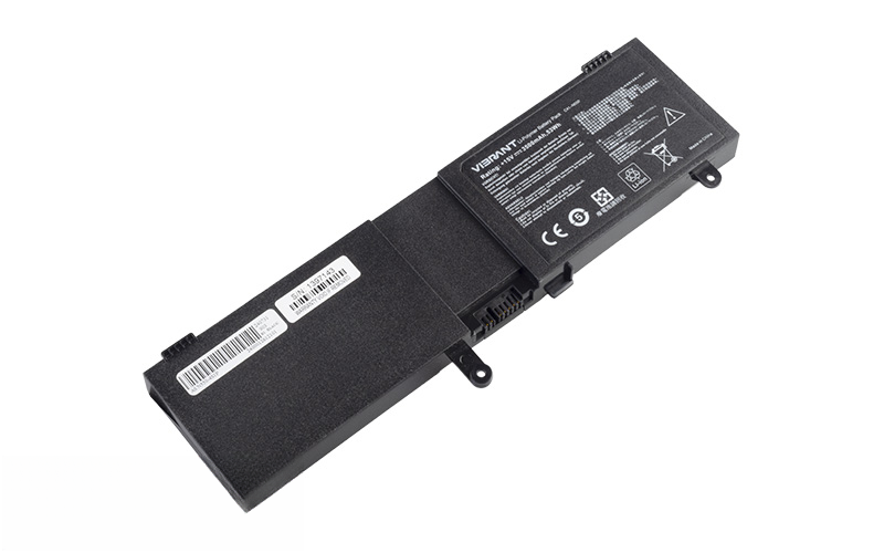 C41-N550 Battery for ASUS N550J N550JK Q550LF (15V 53Wh 4-Cell Li-Poly) – Front view top 45° angle
