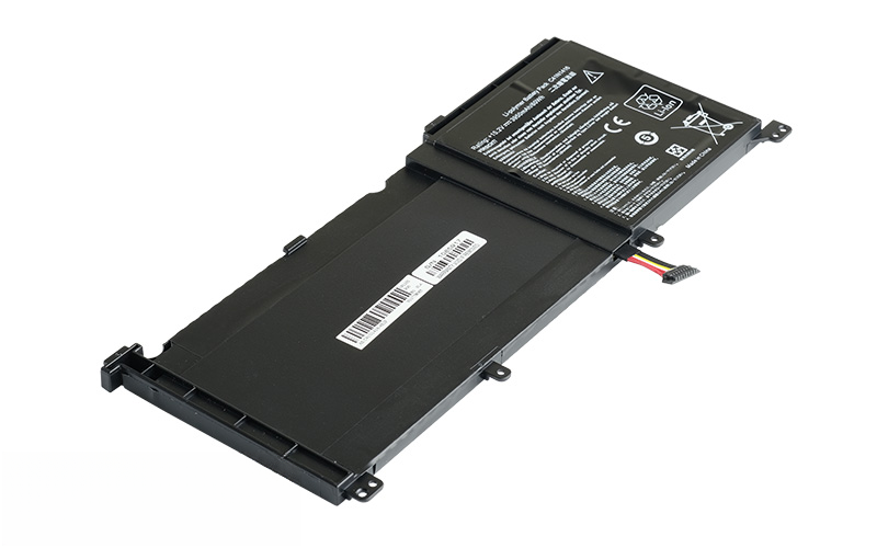 C41N1416 Battery for ASUS G501VW G501JW G60JW UX501JW ZenBook Pro UX501VW N501L (15.2V 55Wh 4-Cell Li-Poly) – Front view top 45° angle