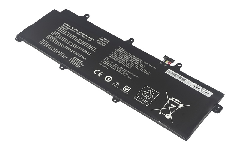 C41N1712 Battery for ASUS ROG Zephyrus GX501V GX501G GX501VS GX501GI GX501GM (15.2V 46Wh 4-Cell Li-Poly) – Front view top 45° angle