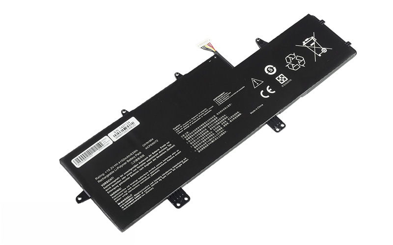 C41N1804 Battery for ASUS ZenBook Pro 14 UX480FD UX450FDX UX450FD (15.2V 63Wh 4-Cell Li-Poly) – Front view top 45° angle