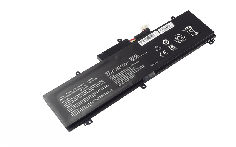 C41N1837 Battery for ROG Zephyrus M GU502GU, ROG Zephyrus S15 GX502LWS, ROG Zephyrus G GA502LU (15.2V 64Wh 4-Cell Li-Poly) – Front view top 45° angle