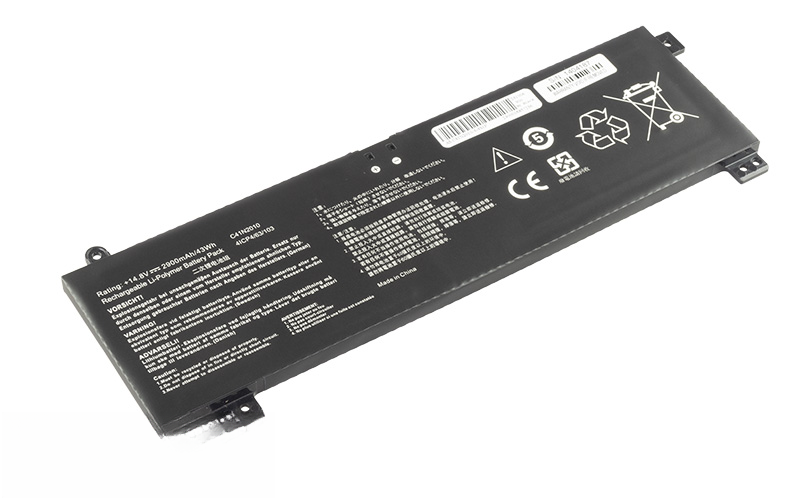 C41N2010 Battery for ASUS ROG Strix G15 G513QC G17 G713QE (14.8V 43Wh 4-Cell Li-Poly) – Front view top 45° angle