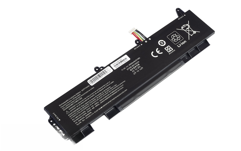 CC03XL HSTNN-DB9O Battery for HP Elitebook 850 855 G7 G8 ZBook Firefly 15 G7 G8 (11.4V 51Wh 3-Cell Li-Poly) – Front view top 45° angle