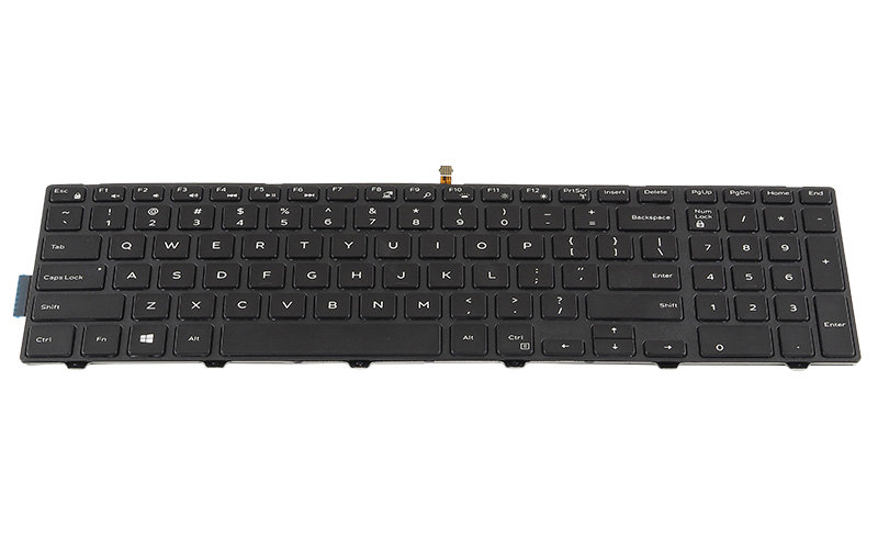 Dell Inspiron 15 3541 3542 3543 3551 3558 5547 5548 (with backlit keys) – Front view – keys & layout
