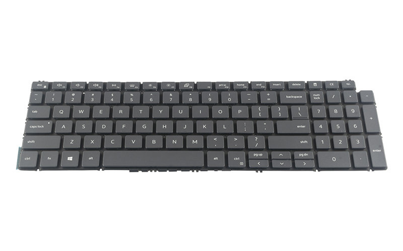 Dell Inspiron 5584 5590 5593 5594 5598 7590 7591 7791 Vostro 3500 3501 - Dark Grey - without Backlit Keys – Front view – keys & layout