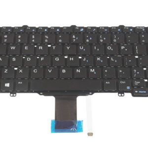 Dell Latitude E5250 E7250 E5270 E7270 3150 3160 Keyboard (with backlit keys) – Front view – keys & layout