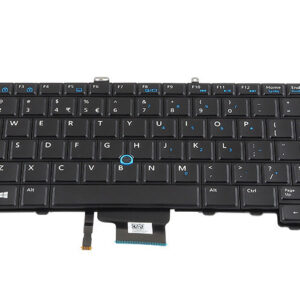 Dell Latitude E7240 E7440 keyboard (with track point and backlit keys) – Front view – keys & layout
