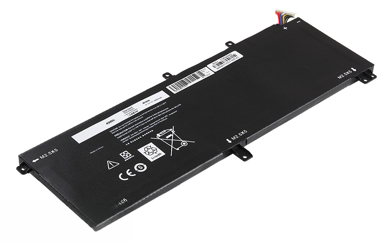 Dell Precision M3800 Mobile Workstation XPS 15 9530 Battery (P/N: 0H76MY 245RR 7D1WJ H76MV T0TRM Y758W) – Front view top 45° angle