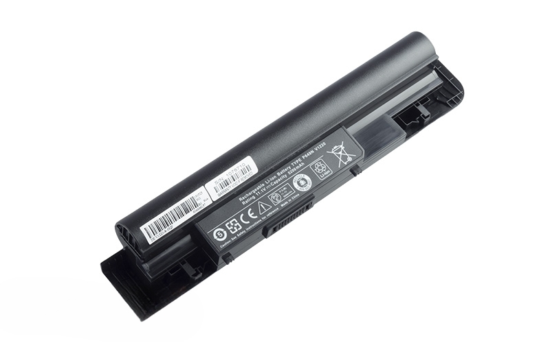 Dell Vostro 1220 Battery 11.1V 58Wh 6-Cell (P/N: 0F116N P649N J037N N887N J130N 312-0140) – Front view top 45° angle