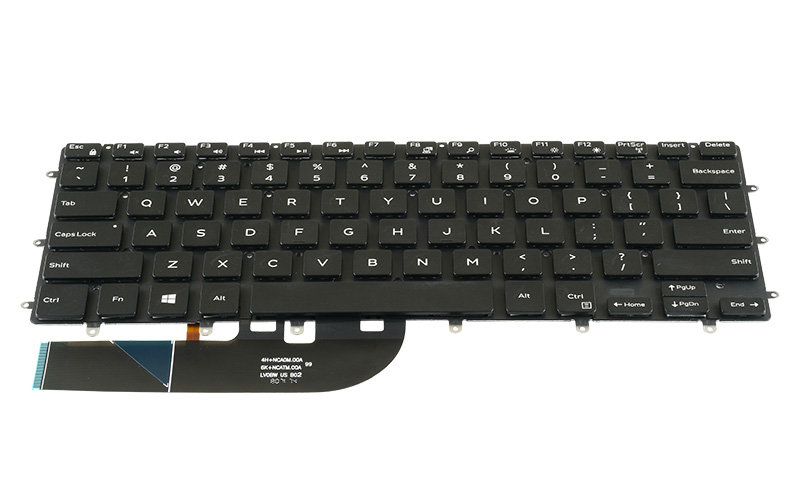 Dell XPS 15 9570 Keyboard – Front view – keys & layout