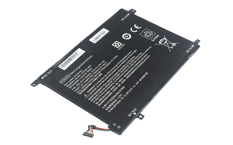 DO02XL 810749-421 HSTNN-DB7E 810749-2C1 battery for HP Pavilion X2 10-J013T 10-N013DX (3.8V 31Wh 2-Cell Li-Poly) – Front view top 45° angle