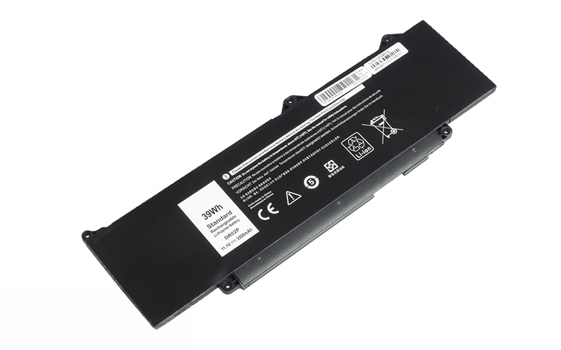 DR02P R73TC GRWKG Battery for Dell Latitude 5440 5450 5540 5550 3540 Precision 3480 3490 3590 (11.1V 39Wh 3-Cell Li-Poly) – Front view top 45° angle