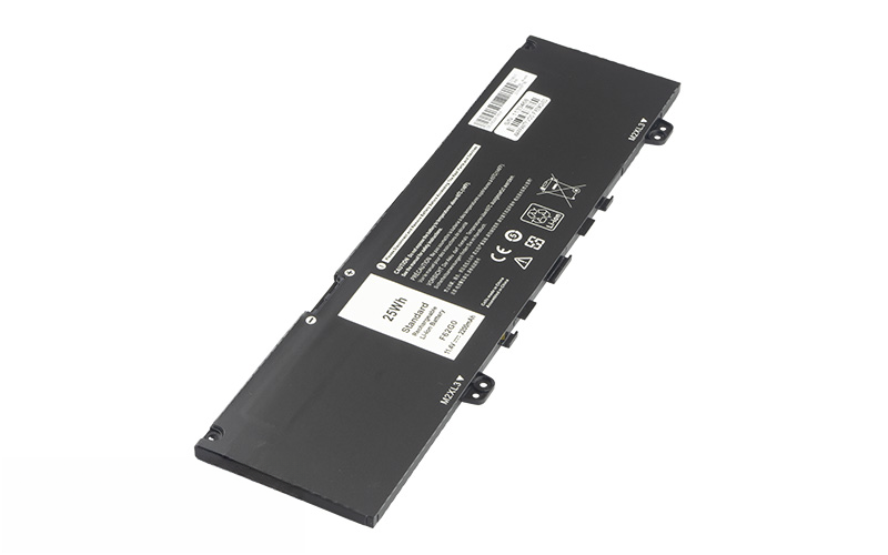 F62G0 RPJC3 Battery for Dell Inspiron 13-7370 13-7373 Vostro 5370 (11.55V 37Wh 3-Cell Li-Polymer) – Front view top 45° angle