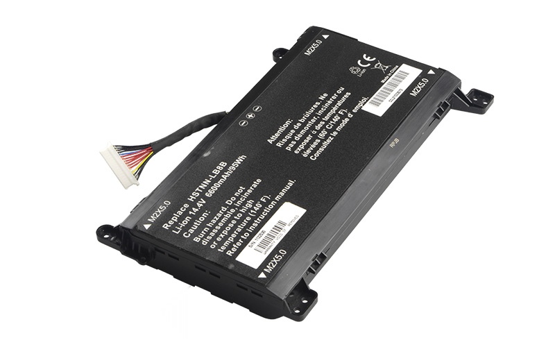 FM08 HSTNN-LB8B Battery (16-Pin Connector Version) for HP Omen 17-an013TX 17-an014TX (14.8V 77Wh 8-Cell 16-Pin Connector Version) – Front view top 45° angle
