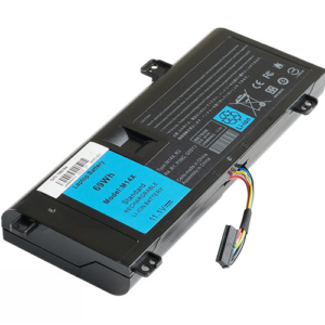 G05YJ Y3PN0 Battery for Dell Alienware 14 series A14 M14X R3 M14X R4 (11.1V 58Wh 6-Cell) – Front view top 45° angle