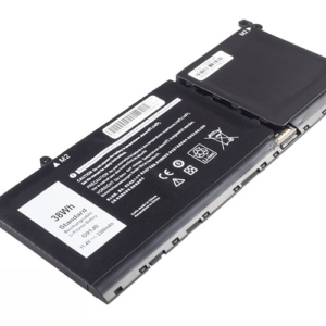 G91J0 0MGCM5 V6W33 0FH3K2 Battery for Dell Inspiron 5310 3511 5510 5410 5518 Latitude 3320 3520 3420 (11.4V 38Wh 3-Cell Li-Poly) – Front view top 45° angle